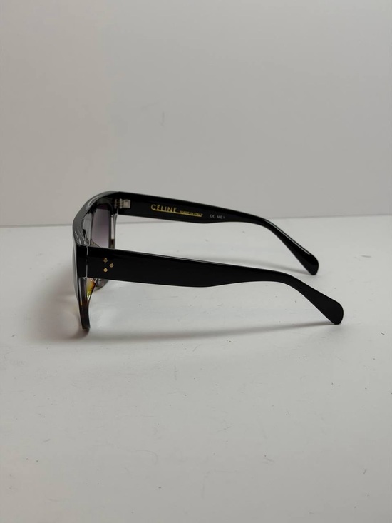 Celine Shadow CL41026/S Sunglasses Black Flat Top Frame/Tortoise Shell Bottom main image 10